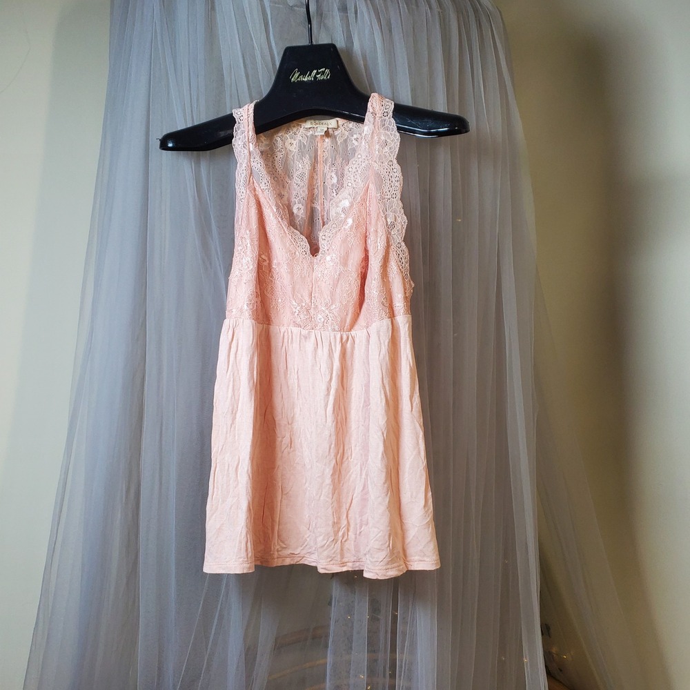 Babydoll‎ Pink Lace Y2K Fairy Top Whimsical Romantic Size SP Summer Party Casual